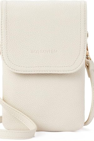 Vegan Leather Small Crossbody Bags for Women Designer Cell Phone Bag Wallet Purses Adjustable Strap