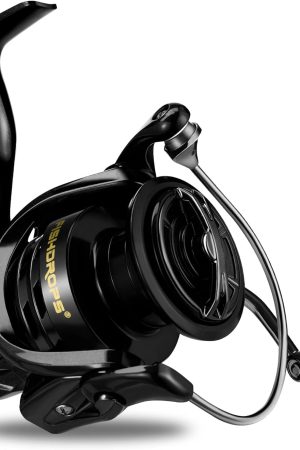 Fishing Reels Spinning Reel Left/Right Interchangeable Aluminium Handle, 7.5 oz Ultralight Spinning Reels, 5.5:1 Gear Ratio Deep/Shallow Aluminum Spool for Freshwater and Saltwater