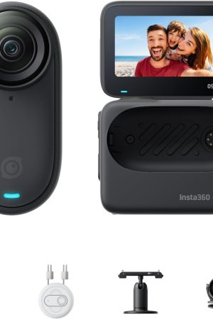 Insta360 GO 3S - 64 GB Black 4K Tiny Portable Vlogging Camera, Hands-Free POVs, Mount Anywhere, 140 Min Battery Life, 10m Waterproof, Pet POV